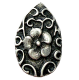 SALE, Flower Drop or Leaf Shape Swirly Metal Button 11/16"" Shank Back  #SWC-62