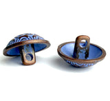 Running Low, Purple / Copper Cosmic Swirls Button 5/8"  #SWC-41