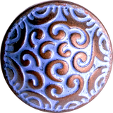 Running Low, Purple / Copper Cosmic Swirls Button 5/8"  #SWC-41