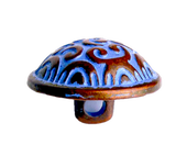Running Low, Purple / Copper Cosmic Swirls Button 5/8"  #SWC-41