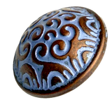 Running Low, Purple / Copper Cosmic Swirls Button 5/8"  #SWC-41
