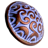 Running Low, Purple / Copper Cosmic Swirls Button 5/8"  #SWC-41