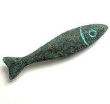 Fish Button/Toggle, Green Patina/Copper, 2.25"  #L-737  Per Button