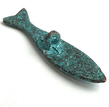 Fish Button/Toggle, Green Patina/Copper, 2.25"  #L-737  Per Button
