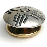 STERLING Sun Zia Small Concho SCREW BACK 1/2" with imperfection, #SW-412