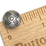 STERLING Sun Zia Small Concho SCREW BACK 1/2" with imperfection, #SW-412