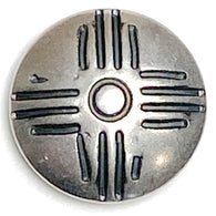 STERLING Sun Zia Small Concho SCREW BACK 1/2" with imperfection, #SW-412