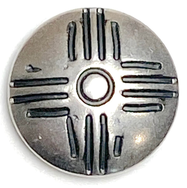 STERLING Sun Zia Small Concho SCREW BACK 1/2" with imperfection, #SW-412
