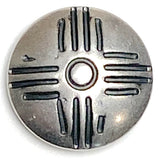STERLING Sun Zia Small Concho SCREW BACK 1/2" with imperfection, #SW-412