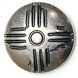 STERLING Sun Zia Small Concho SCREW BACK 1/2" with imperfection, #SW-412
