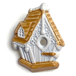 Birdhouse Button metal 5/8" at Button Bird.com
