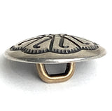Tiny Flower Wheel 1/2" Button, Shank Back, STERLING Silver #SW-415