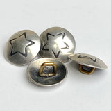 STERLING Simple Star 1/2" Southwest Button, Shank Back, #SW-417