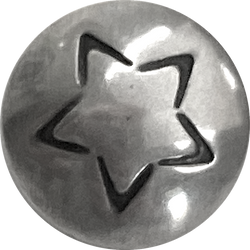 STERLING Simple Star 1/2" Southwest Button, Shank Back, #SW-417