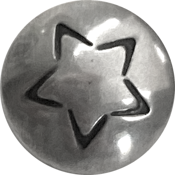 STERLING Simple Star 1/2" Southwest Button, Shank Back, #SW-417