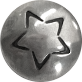STERLING Simple Star 1/2" Southwest Button, Shank Back, #SW-417