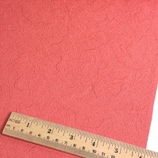Coral / Salmon Washi-Look Vintage Chirimen Crepe Silk from Japan By the Yard #331