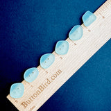 Re-Stocked, Seafoam Green Tumbled Silky Glass, Faux "Seaglass" 2-Hole Button,  3/4"-7/8"