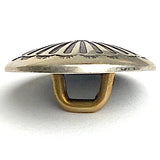 Agave Flower STERLING Tiny 1/2" Southwest Button Shank Back #SW-421
