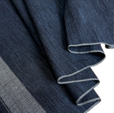 Indigo Sleet Melange, Vintage Midnight Dark Blue/Black Kimono Silk From Japan By the Yard  #332