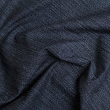 Indigo Sleet Melange, Vintage Midnight Dark Blue/Black Kimono Silk From Japan By the Yard  #332