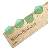 Peridot Green Silky Faux Sea Glass Button, 3/4"-7/8"  Made from Recycled Glass Bottles