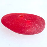 Re-Stocked Red Faux Sea Glass Button, 3/4" - 7/8" Made from Recycled Bottles