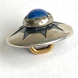STERLING Silver "Lapis" North Star 1/2" Shank Back Button #SW-423