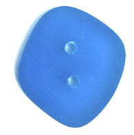 Re-Stocked, Periwinkle-Sapphire Tumbled Silky Glass "Sea Glass" Button, 3/4" -7/8"