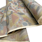 Gardens and Village in the Mist Oshima Tsumugi Vintage Kimono Silk from Japan By the Yard #334