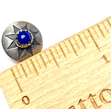 STERLING Silver "Lapis" North Star 1/2" Shank Back Button #SW-423