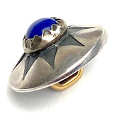 STERLING Silver "Lapis" North Star 1/2" Shank Back Button #SW-423