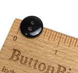 Pack of 24 Faux MOP Shell 2-Hole Buttons, Black 9/16" / 14mm  #SK-1911