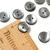 Pack of 24 Faux MOP Shell 2-Hole Buttons, Grey 9/16" / 14mm  #SK-1912