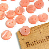 Pack of 24 Faux MOP Shell 2-Hole Buttons, Peach 9/16" / 14mm  #SK-1914