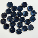 Pack of 24 Faux MOP Shell 2-Hole Buttons, Iridescent Indigo 3/8" / 10mm  #SK-1902