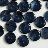 Pack of 24 Faux MOP Shell 2-Hole Buttons, Iridescent Indigo 9/16" / 14mm  #SK-1917