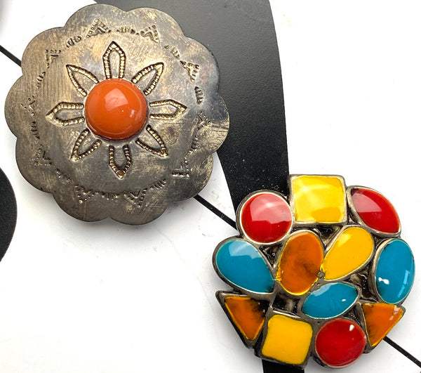 SALE Card of 6 Vintage Eclectic Button Covers 1" to 1.25" NONY #MV-60