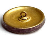 Re-Stocked, Soft Purple Czech Lacy Glass Button 1-1/8", Susan Clarke, Handpainted  #SC-1519M