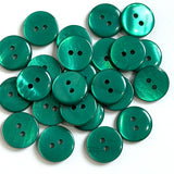Pack of 24 Faux MOP Shell 2-Hole Buttons, Emerald 9/16" / 14mm  #SK-1919