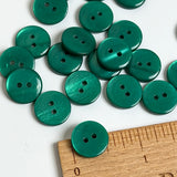 Pack of 24 Faux MOP Shell 2-Hole Buttons, Emerald 9/16" / 14mm  #SK-1919