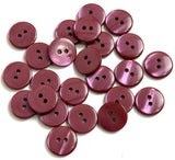 Pack of 24 Faux MOP Shell 2-Hole Buttons, Burgundy 9/16" / 14mm  #SK-1922