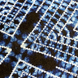 LAST YARD Shibori X-Pleat Indigo' Art Cotton Print by Kim Eichler-Messmer, 44" Wide # 1450