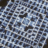 LAST YARD Shibori X-Pleat Indigo' Art Cotton Print by Kim Eichler-Messmer, 44" Wide # 1450