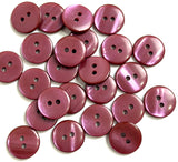 Pack of 24 Faux MOP Shell 2-Hole Buttons, Burgundy 9/16" / 14mm  #SK-1922