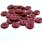 Pack of 24 Faux MOP Shell 2-Hole Buttons, Burgundy 9/16" / 14mm  #SK-1922