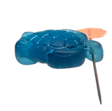 Blue Recycled Glass Sea Turtle Charm/Pendant, 7/8" x 3/4"  Pack of TWO # L-670