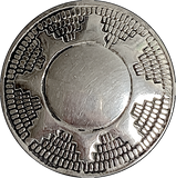 Set of 4 Button Covers: Vintage Sterling Silver Eagle, Star, Sun Basket, Bear Pawr 3/4" #MV-62