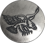 Set of 4 Button Covers: Vintage Sterling Silver Eagle, Star, Sun Basket, Bear Pawr 3/4" #MV-62