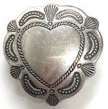 Set of 4 Button Covers: Vintage Sterling Silver Star, Cross, Heart, Kachina, 3/4"  #MV-63